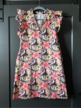 THML Floral Mini Dress in Pink, Black & Yellow